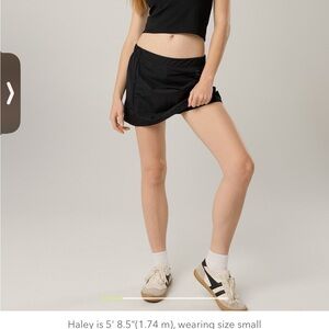Aerie Black Athletic Skort Nylon